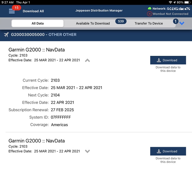Verifying and applying a Garmin System ID to a service in Jeppesen ...