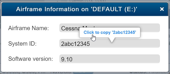 Verifying and applying a Garmin System ID to a service in Jeppesen ...