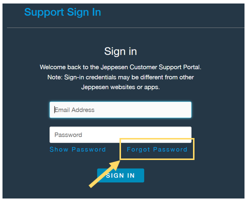How to reset your Customer Support Portal password
